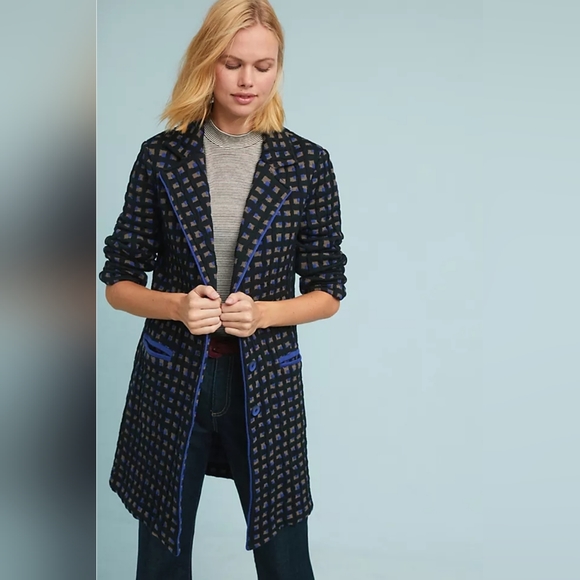 Aldo Martins checked sweater coat - Picture 1 of 11